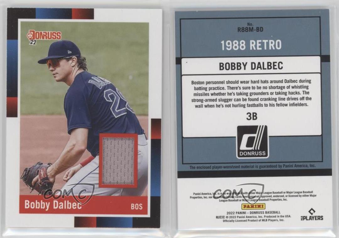 2022 Donruss Bobby Dalbec 1988 Retro Jersey Relic #R88M-BD Boston Red Sox