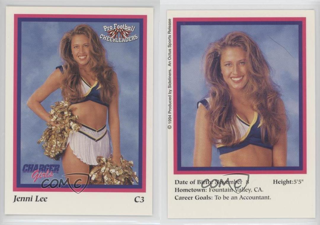1994 Sideliners Pro Football Cheerleaders San Diego Charger Girls Jenni Lee  #C3 | eBay