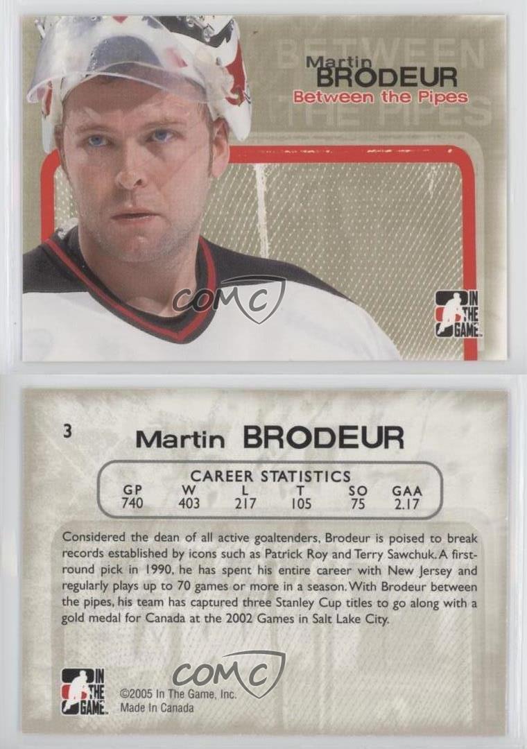 2005-06 ITG Between the Pipes Martin Brodeur #3 HOF - Picture 4 of 4