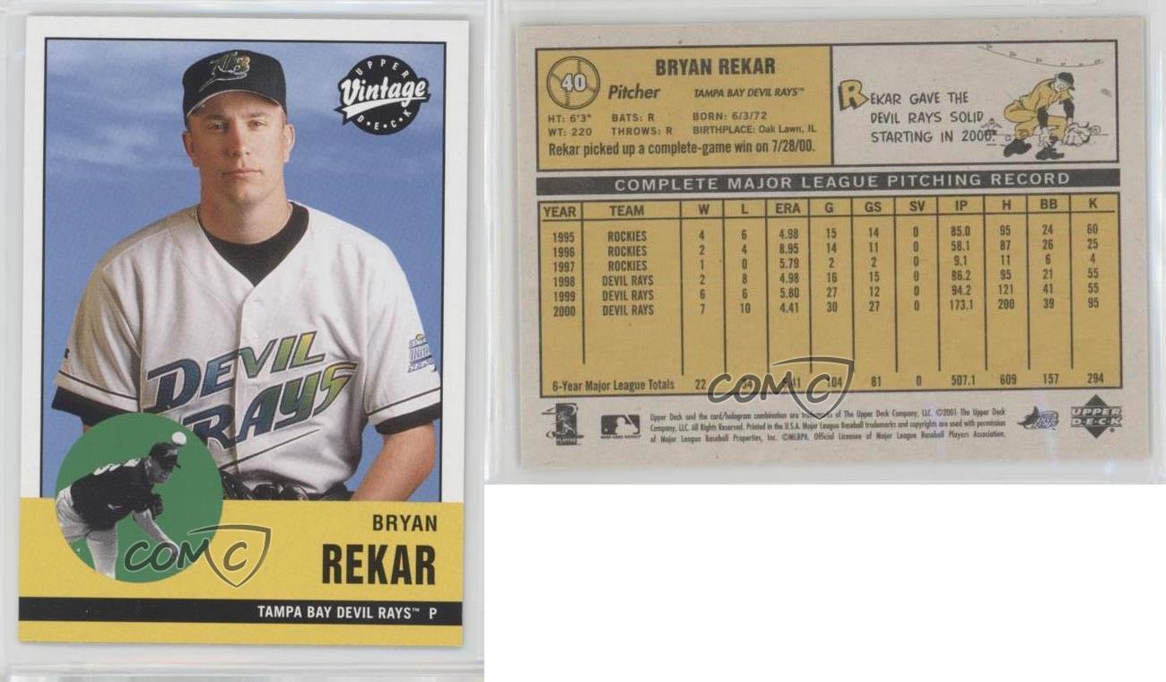 2001 Upper Deck Vintage #40 Bryan Rekar NM-MT  