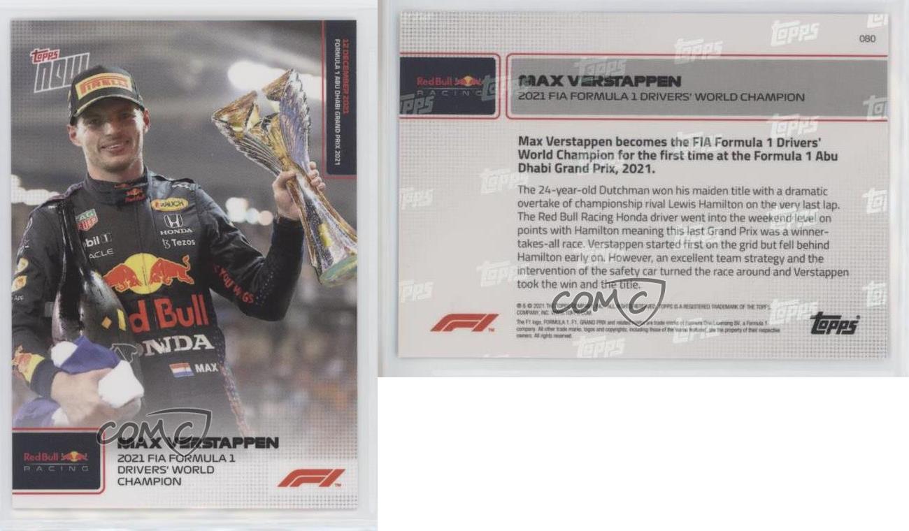 2021 Topps Now F1 /29562 Max Verstappen #080