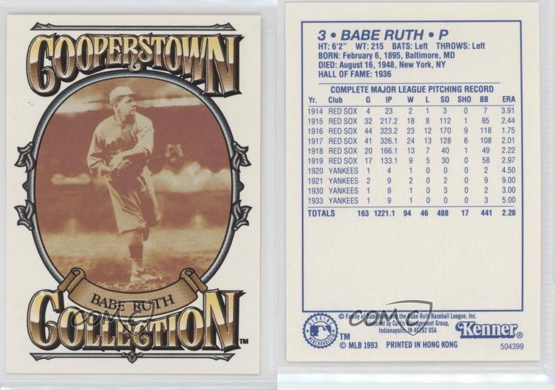starting lineup babe ruth cooperstown collection