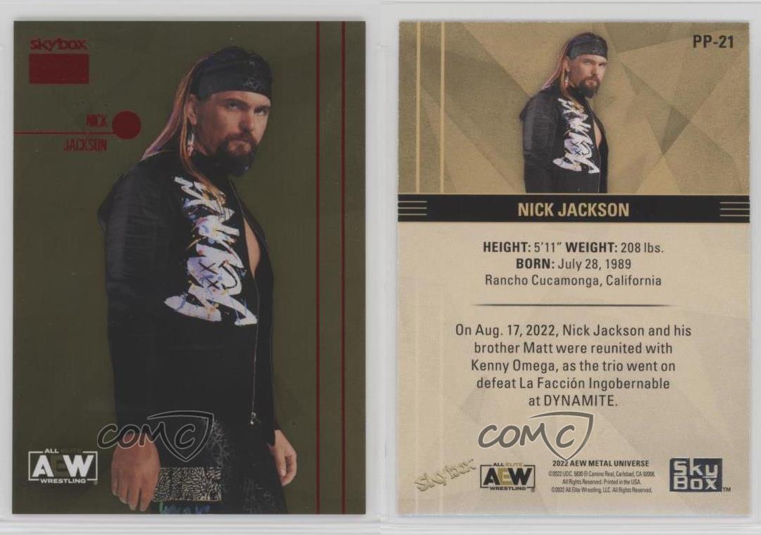 2022 Skybox Metal Universe AEW All Elite Wrestling Premium Nick Jackson #PP-21