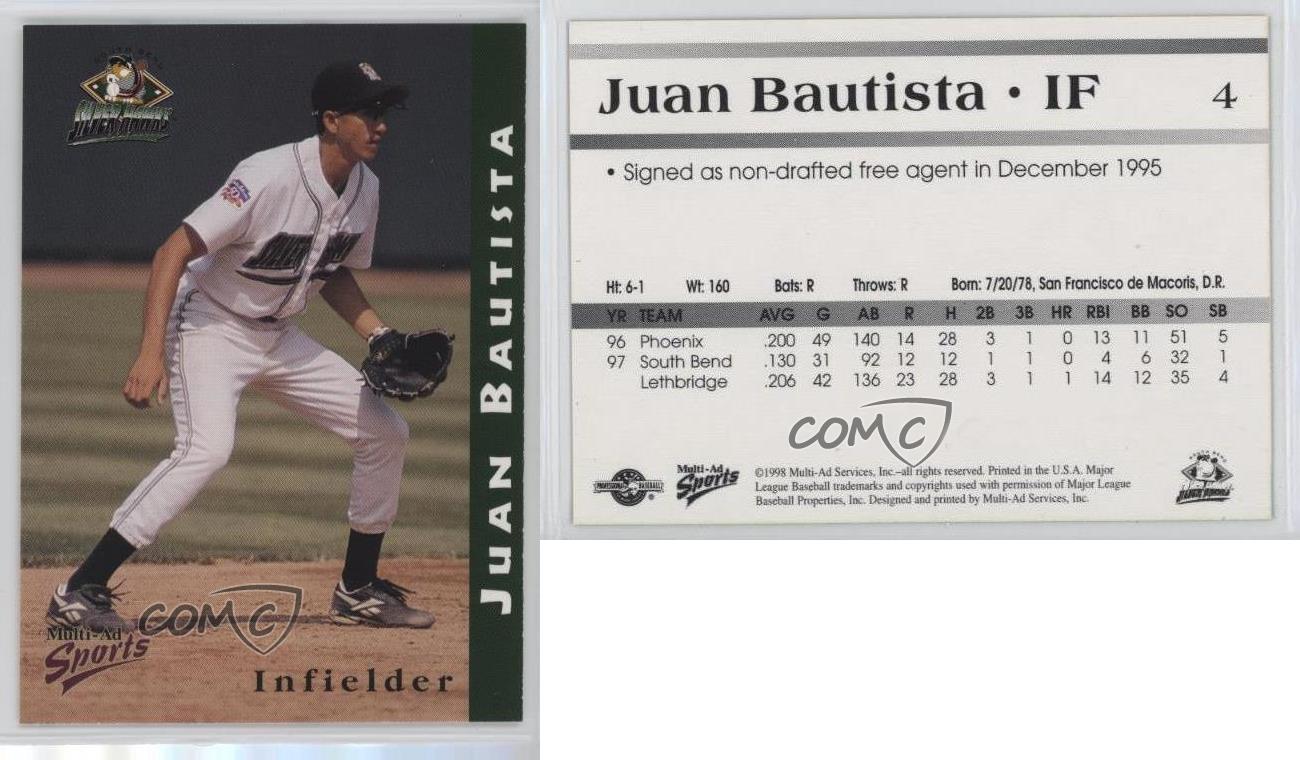 1998 Multi-annonces Sports South Bend Silver Hawks Juan Bautista boutiques #4