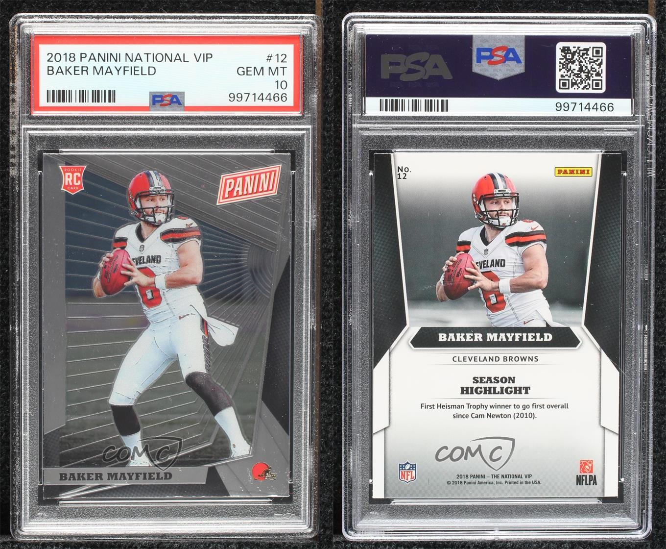 2018 Panini The National VIP Baker officiel Mayfield #12 PSA 10 GEM MT Rookie RC