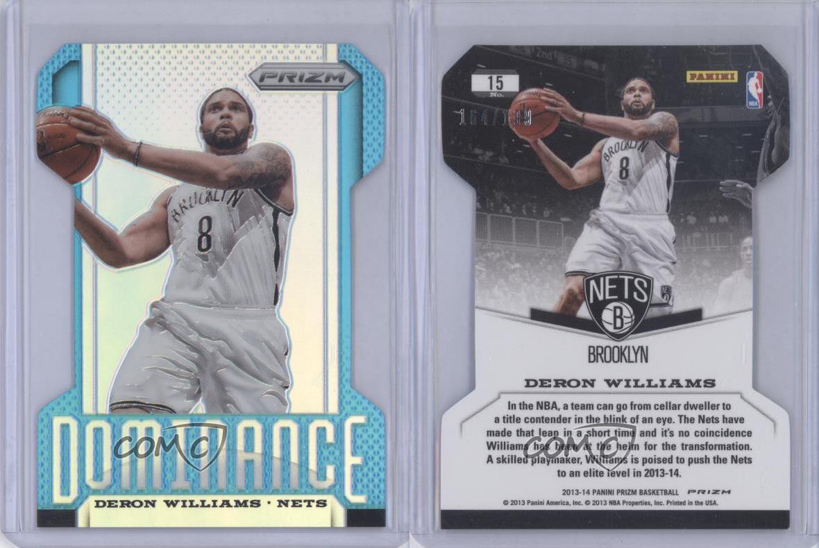 2013-14 Panini Prizm Dominance azul claro Prizm troquelado/199 Deron Williams #15 - Imagen 4 de 4