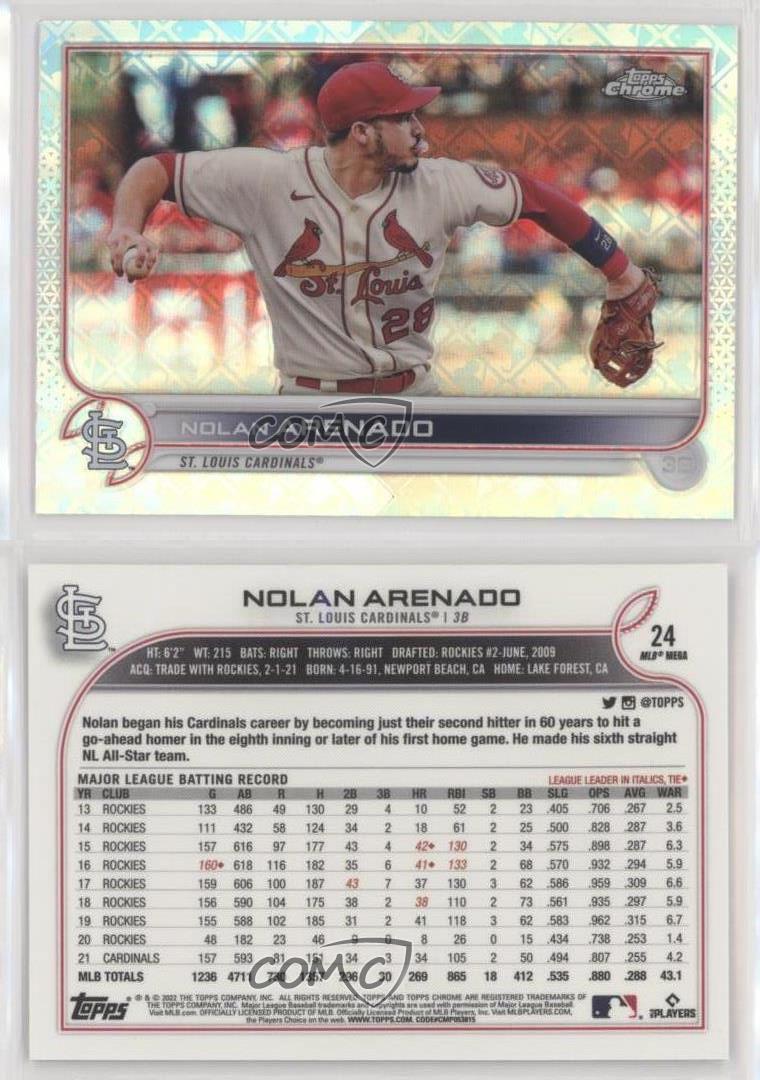 Nolan Arenado 2022 Topps Chrome Logofractor Edition Red #24 Price