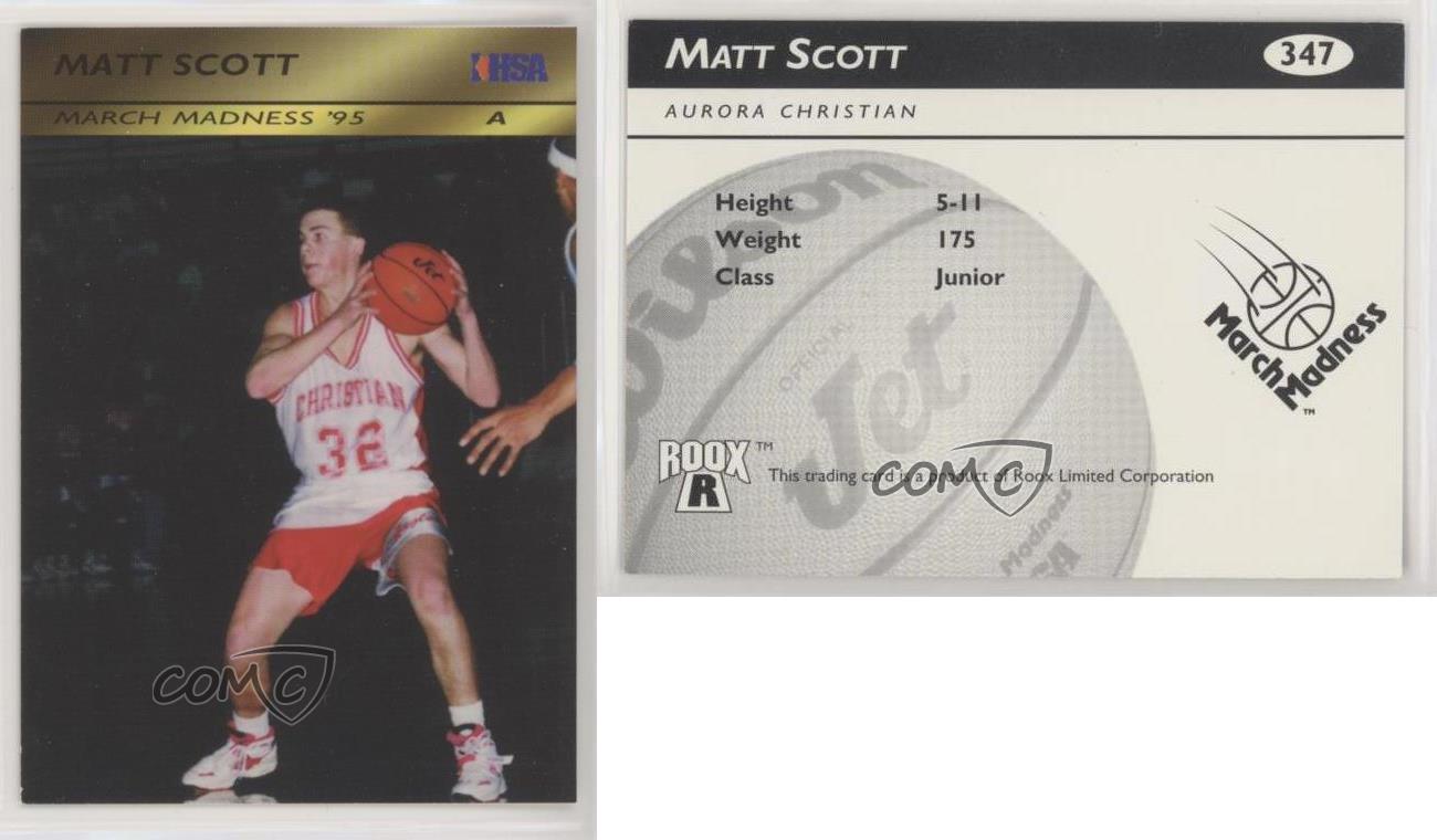1994-95 Roox IHSA A March Madness '95 Boys Matt Scott #347