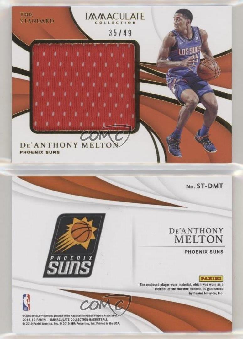 2018-19 Panini Immaculate Jersey Number /42 De'Anthony Melton Rookie Jumbo Patch 