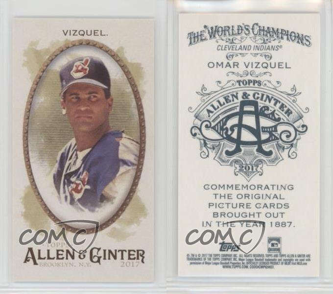 2017 Allen and Ginter #47 Omar Vizquel Cleveland Indians Baseball Card