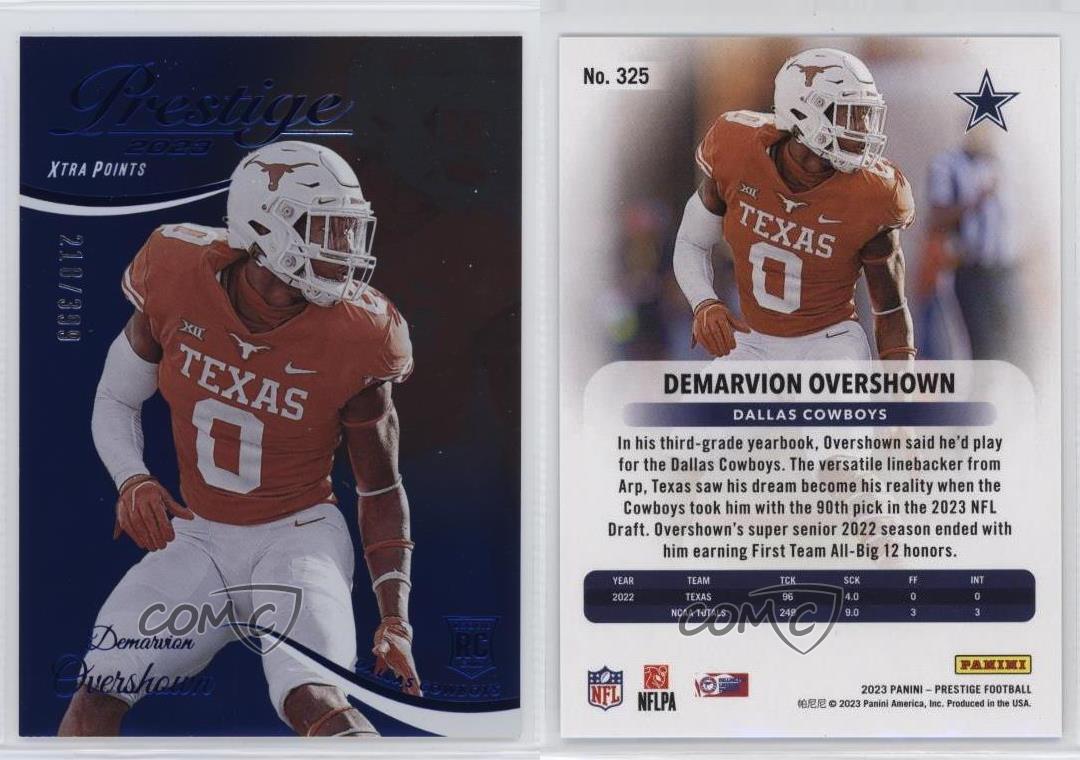 2023 Panini Prestige Rookies Xtra Points Blue /399 DeMarvion Overshown Rookie RC