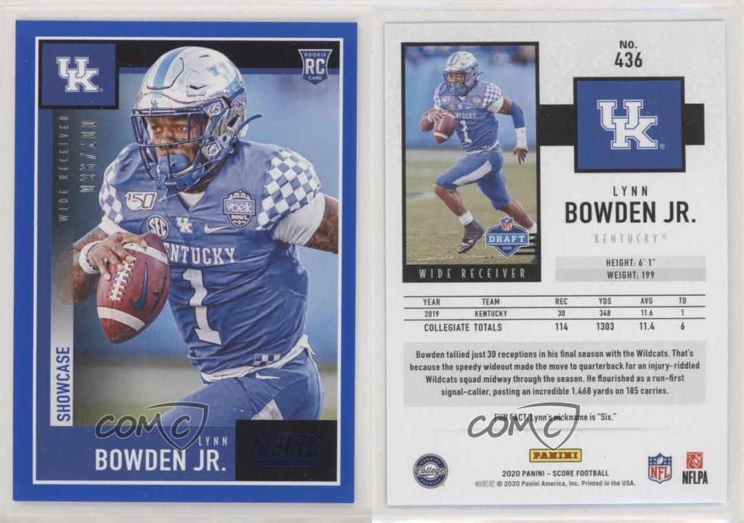 RC Rookie Card Kentucky Wildcats Official Retail Only Parallel From Panini America 2020 Score Gold Football #436 Lynn Bowden Jr 