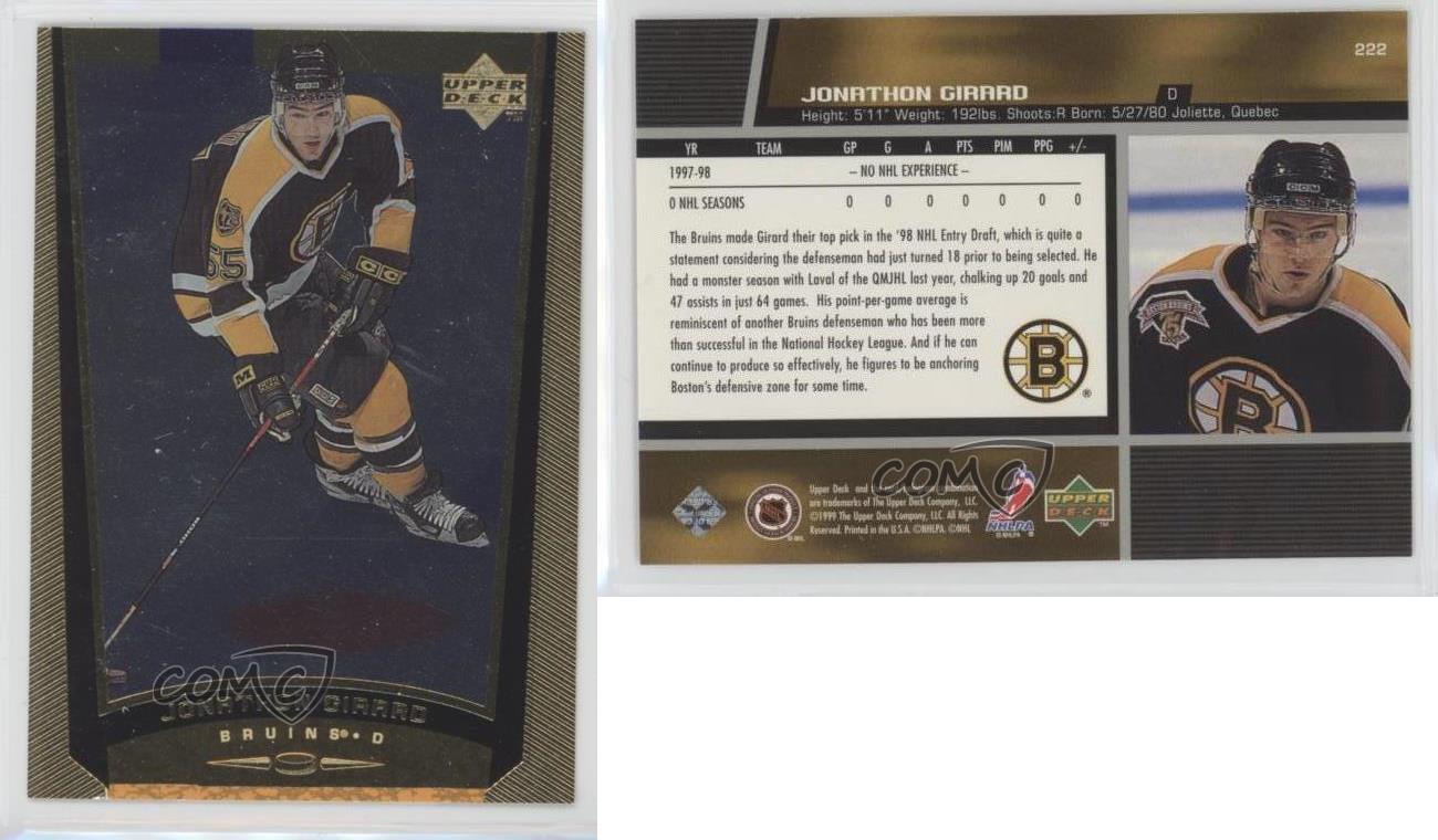 1998-99 Upper Deck #222 Jonathan Girard-Boston Bruins 