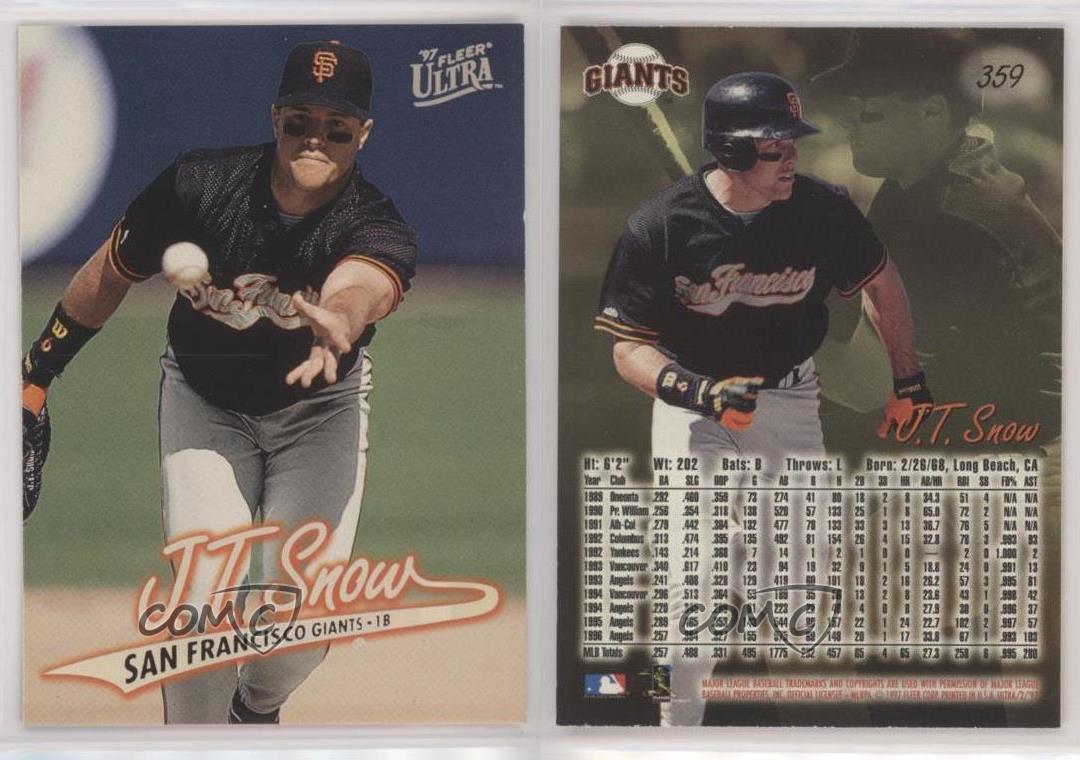 1997 Fleer Ultra JT Snow #359 | eBay