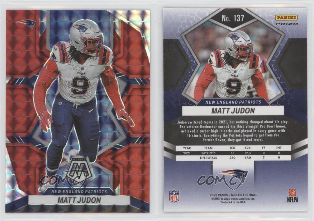 2022 Panini Mosaic Red Mosaic Prizm Matt Judon #137