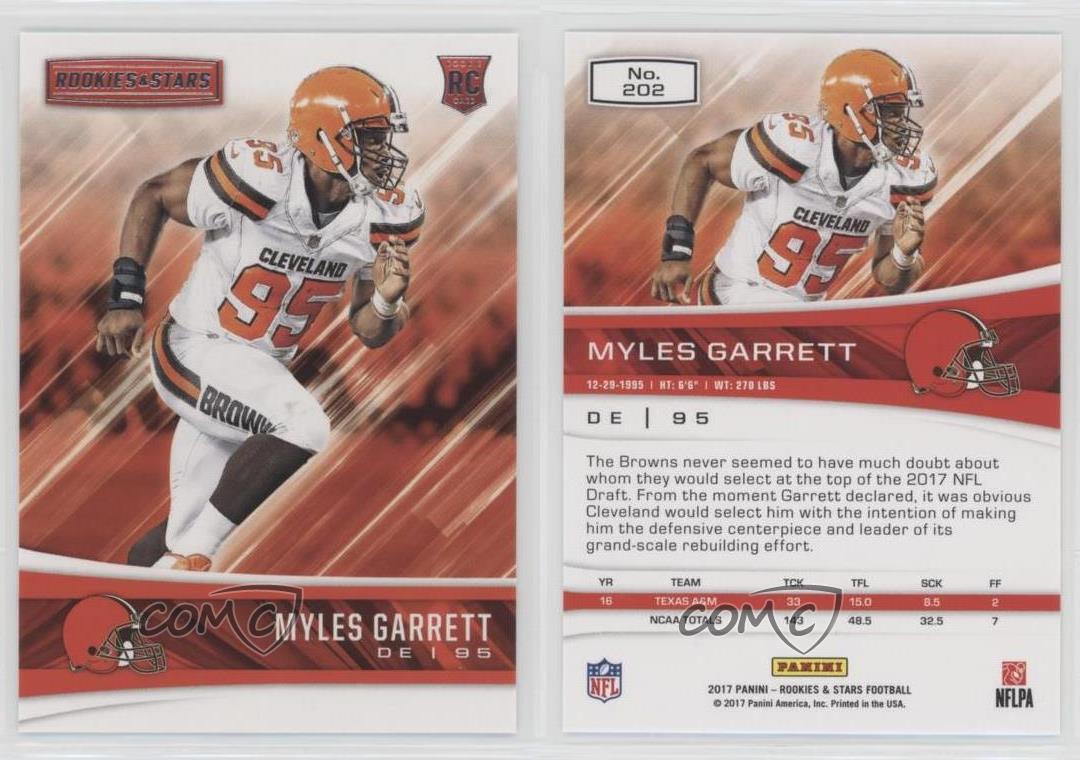 : 2017 Rookies and Stars #202 Myles Garrett RC Rookie