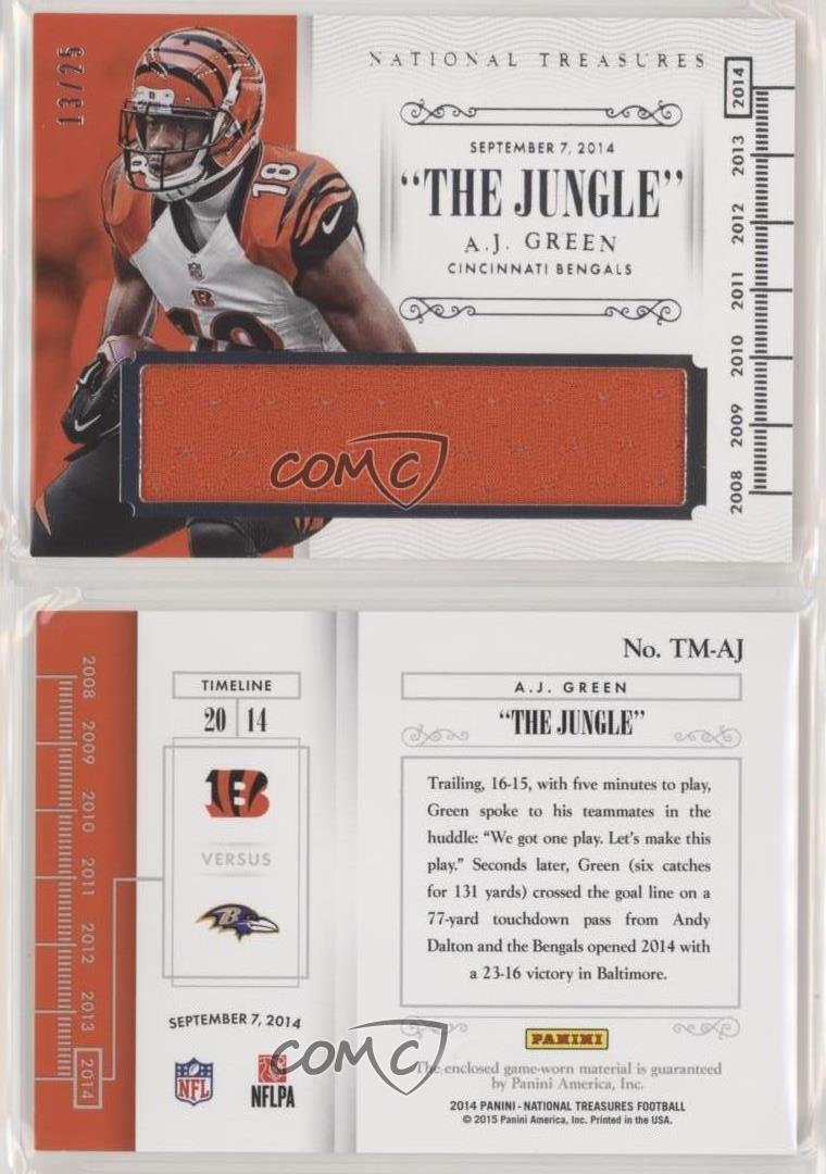 2014 Panini National Treasures Timeline Materiali Squadra Soprannomi /25 AJ Verde - Foto 3 di 3