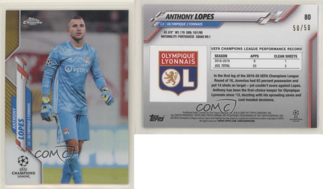 Champions League 19 20 2019 2020 Sticker 311 Anthony Lopes Olympique Lyonnais 