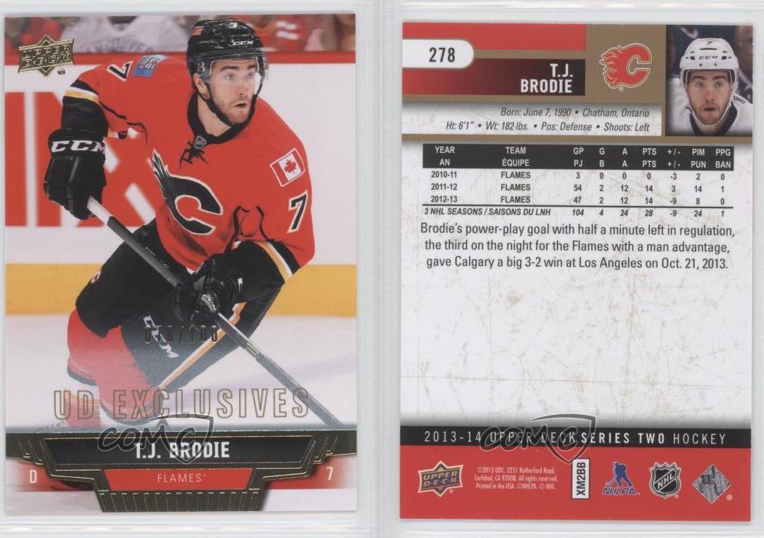 2013-14 Upper Deck UD Exclusives /100 TJ Brodie #278