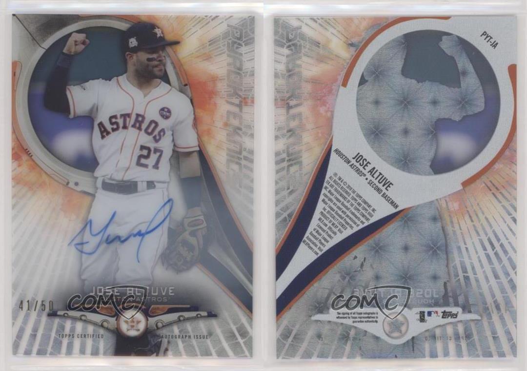 2018 Topps High Tek PyroTEKnics Auto /50 Jose Altuve #PYT-JA Auto - Picture 3 of 3