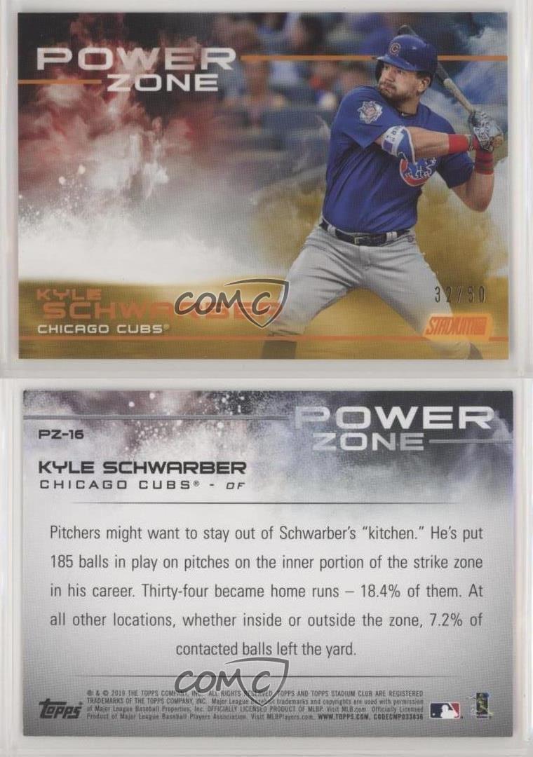 2019 Topps Stadium Club Power Zone Orange Foil /50 Kyle Schwarber #PZ-16