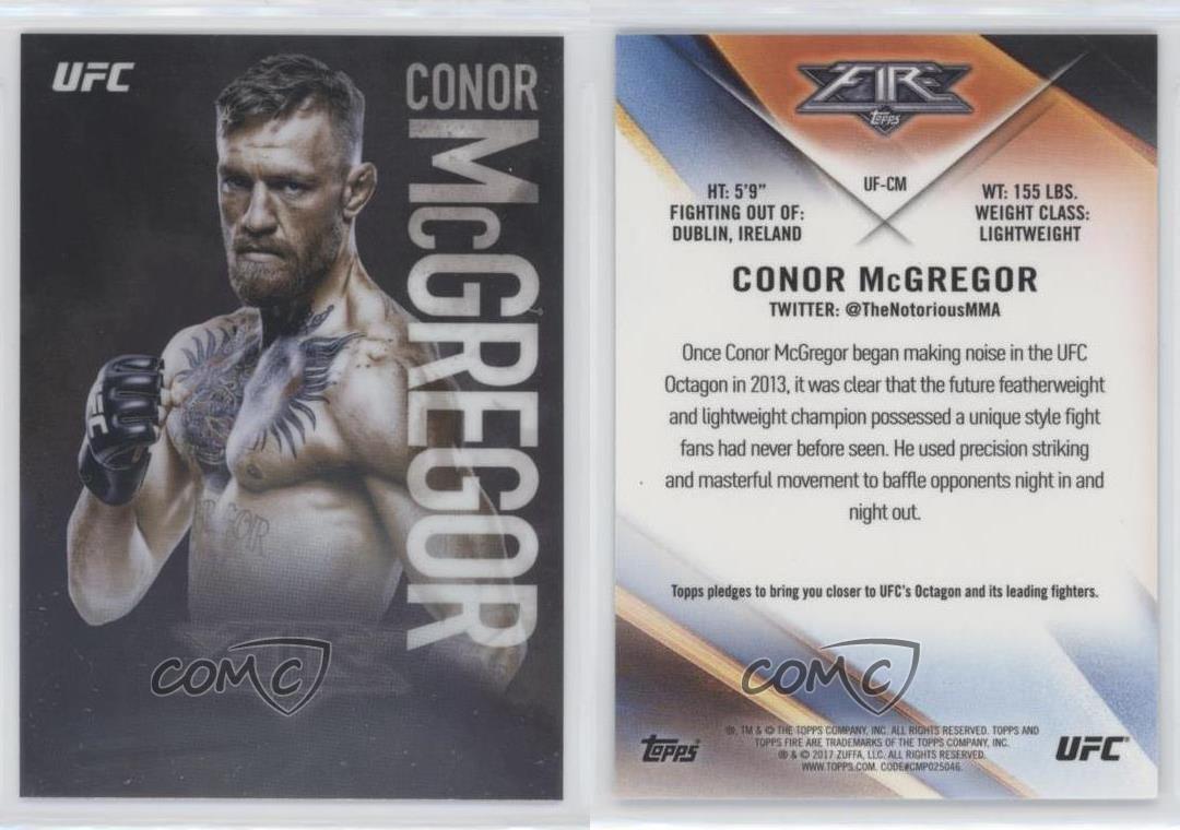 2017 Topps Chrome UFC MMA Fire #UF-CM Conor McGregor 