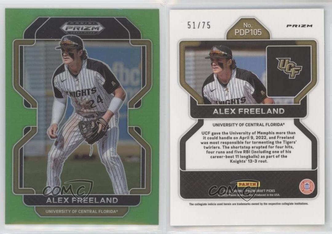 Panini Prizm Draft Picks acheter 2022 vert lime Prizm /75 Alex Freeland #PDP105