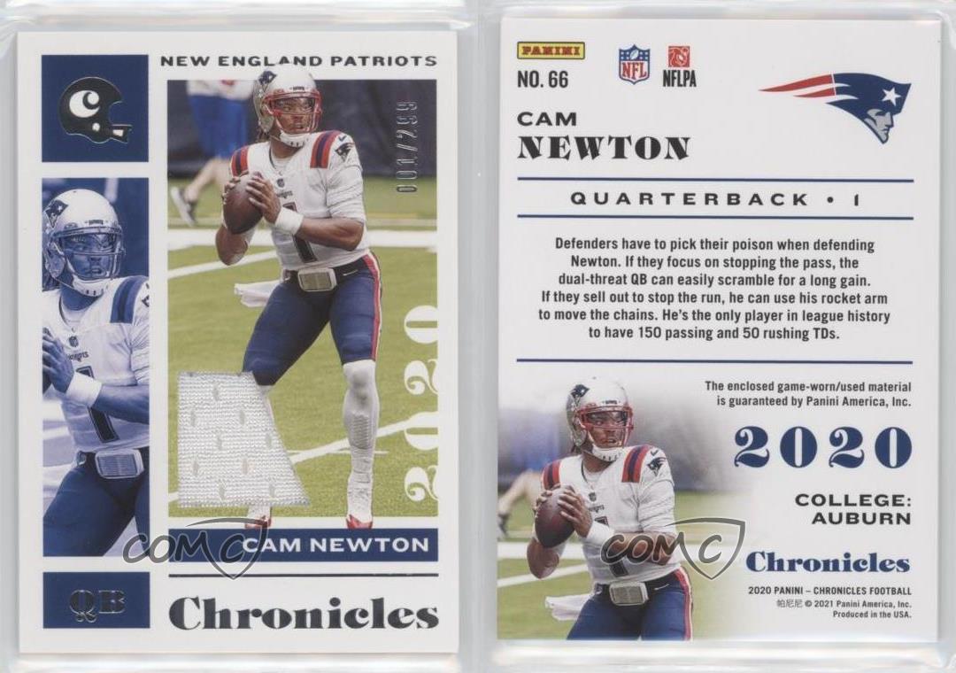 2020 Panini Chronicles Jersey /299 Cam Newton #66 | eBay