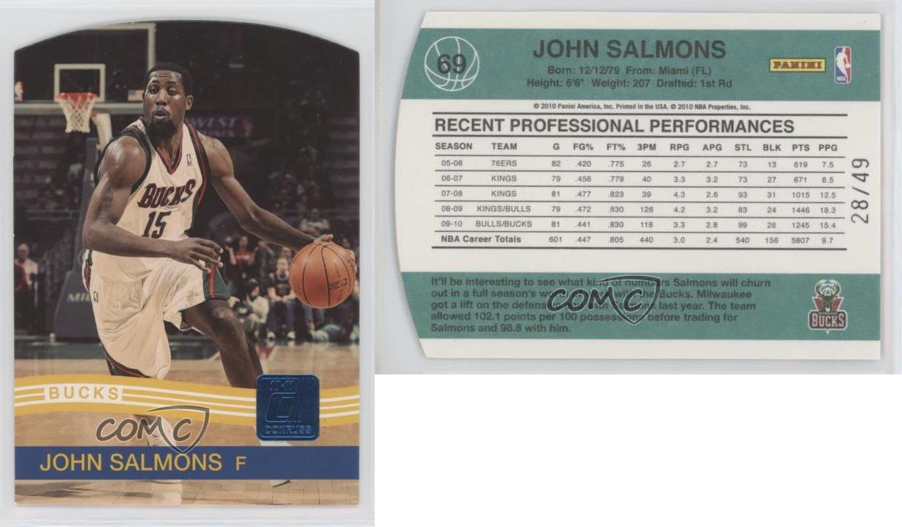 2010-11 Donruss - Sapphire Die-Cut #69 John Salmons /49