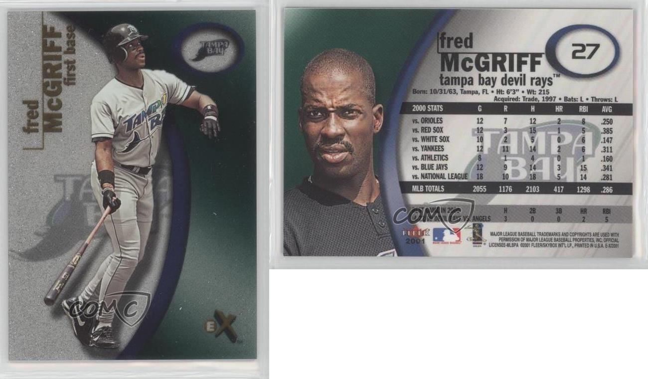2001 E-X Baseball Card #27 Fred McGriff