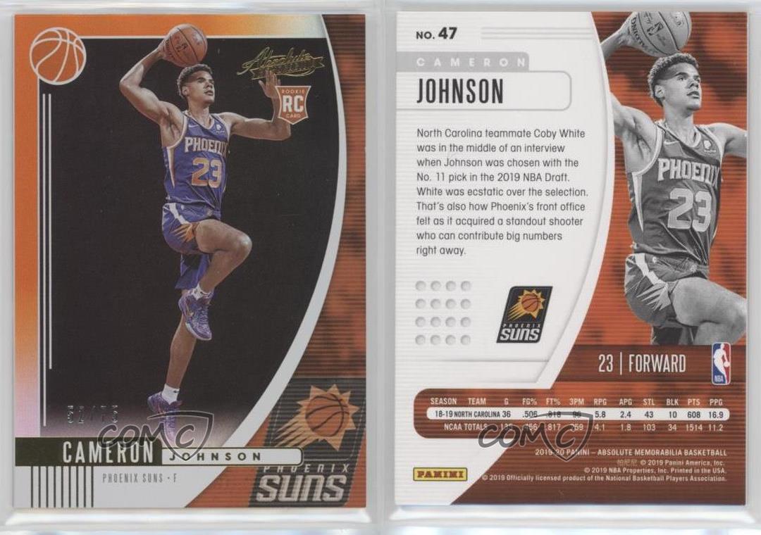 2019-20 Panini Absolute Memorabilia Orange /75 Cameron