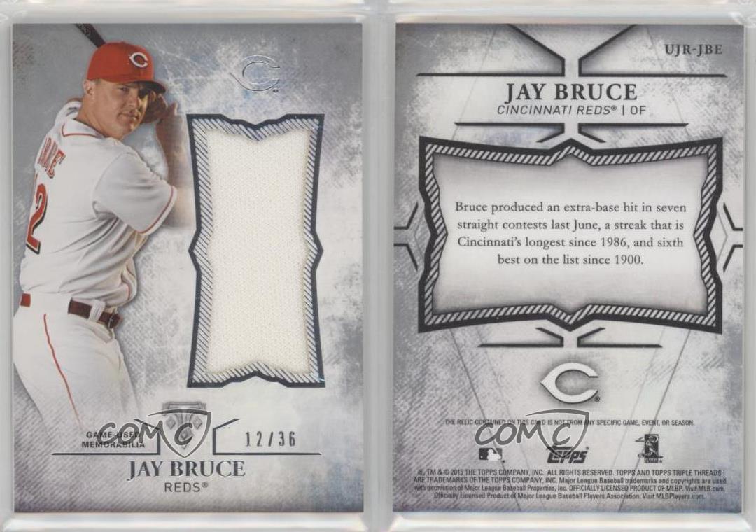 2015 Topps Triple Threads Jay Bruce Jumbo Relic Card /36 #UJR-JBE