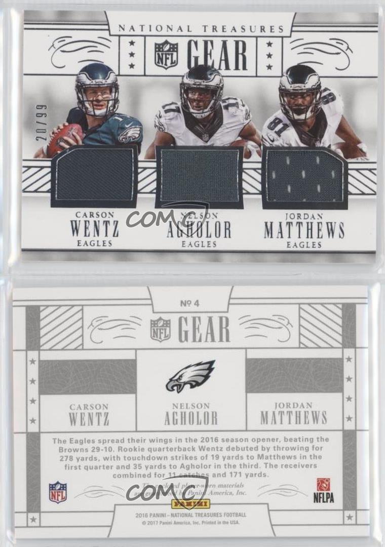 2016 ABSOLUTE JORDAN MATTHEWS NELSON AGHOLOR DUAL JERSEY /199 at 's  Sports Collectibles Store