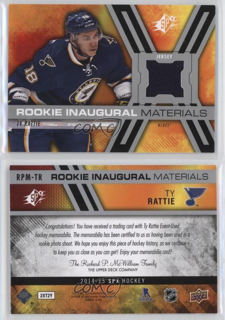 2014-15 SPx Rookie Inaugural Materials Ty Rattie #RPM-TR RC - Bild 4 von 4