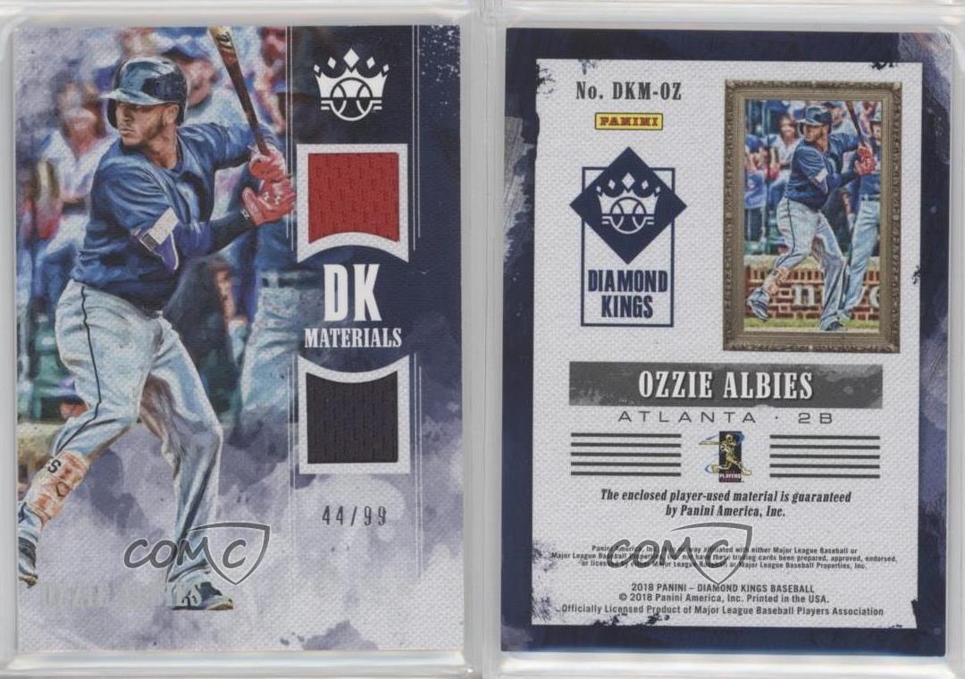 2018 Diamond Kings Ozzie Albies DK Materials Patch Jersey Holo