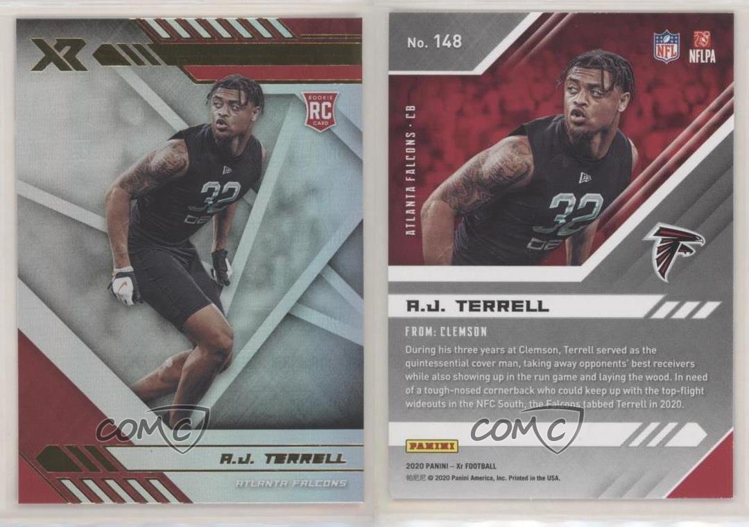 2020 Panini XR Rookie AJ Terrell #148 Rookie RC - Picture 3 of 4