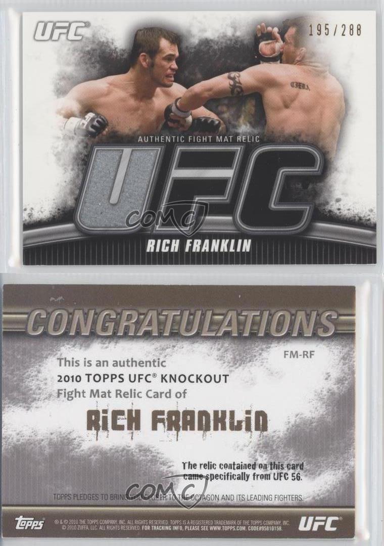 2010 Topps UFC Knockout Fight Mat Relic /288 Rich Franklin #FM-RF | eBay