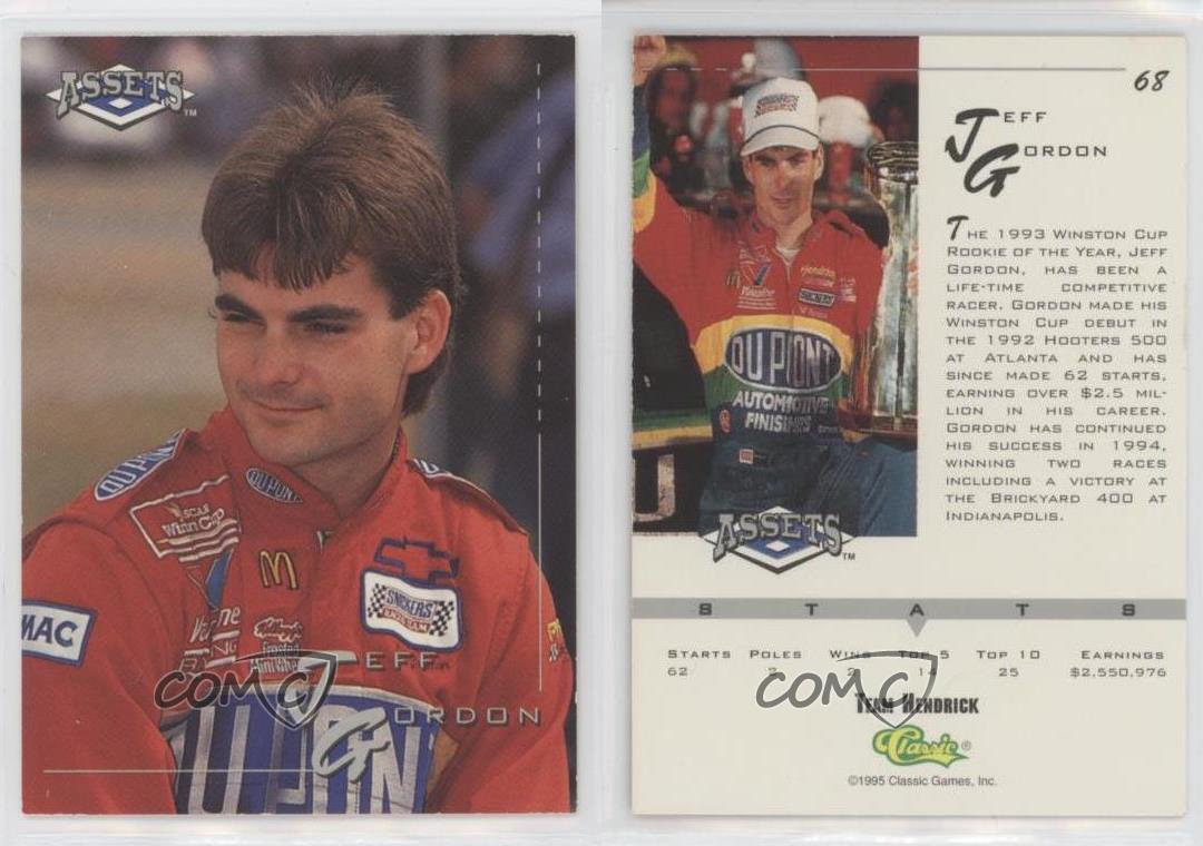 1995 Classic Assets Jeff Gordon #68 HOF - Picture 3 of 4