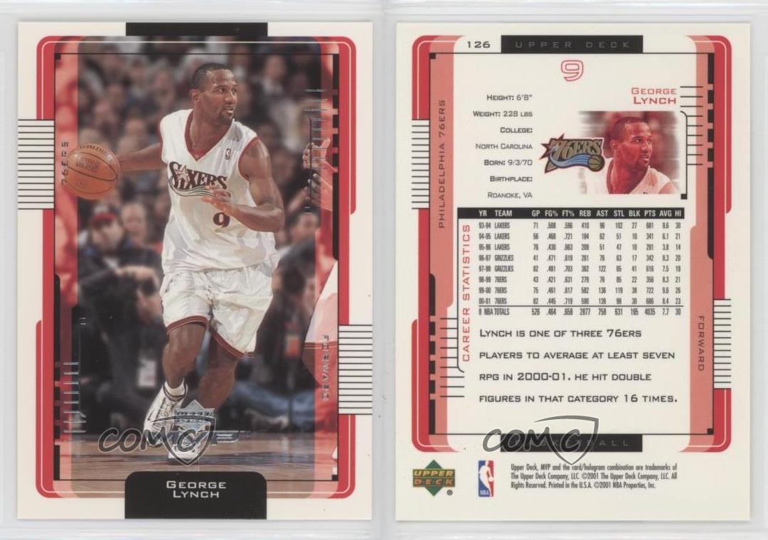 2001-02 Upper Deck MVP George Lynch #126 - Picture 3 of 3