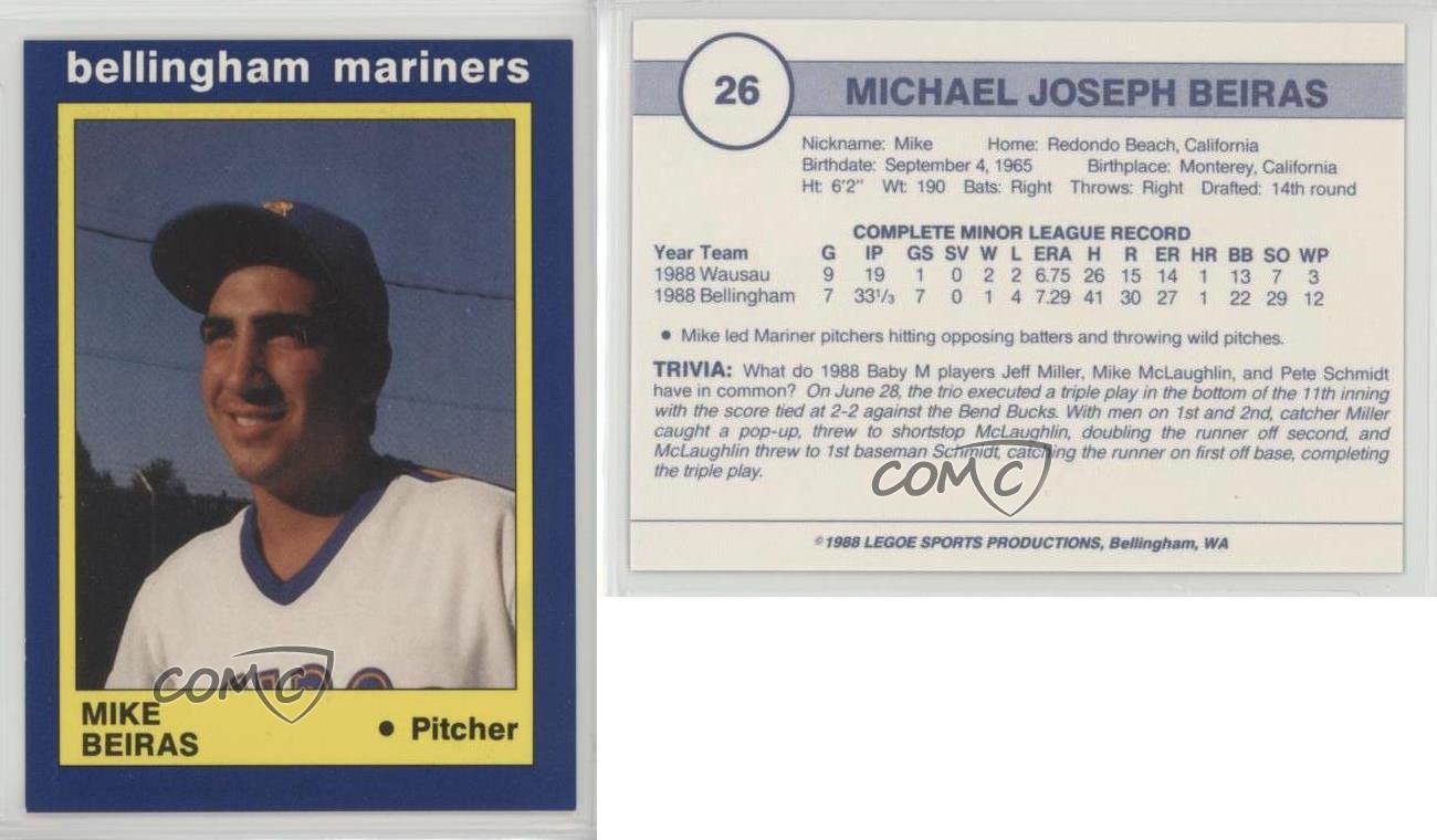 1988 Legoe Bellingham Mariners - [Base] #26 - Mike Beiras