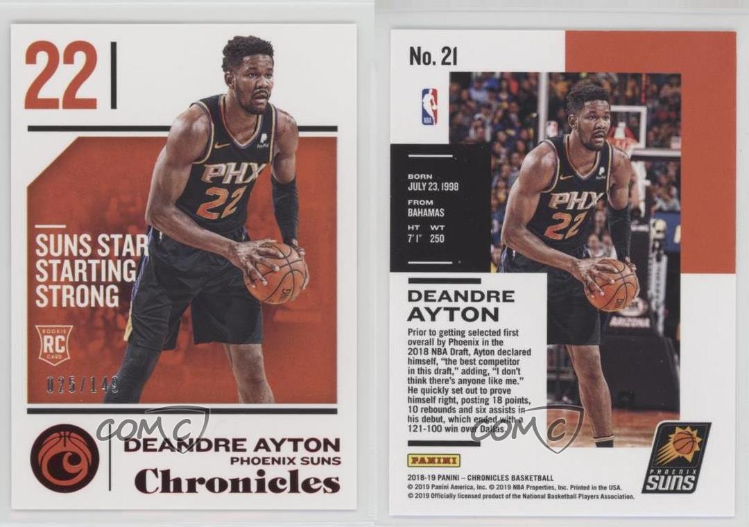 2018-19 Panini Chronicles Rookies Red /149 DeAndre Ayton #502 Rookie 