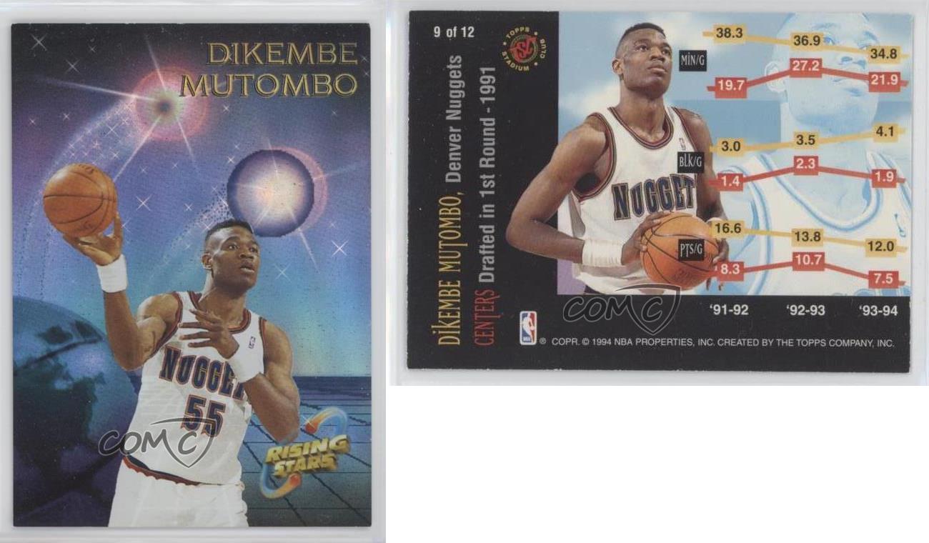 Details about   Dikembe Mutombo 1993 Topps Stadium Starting Lineup Card Denver Nuggets 