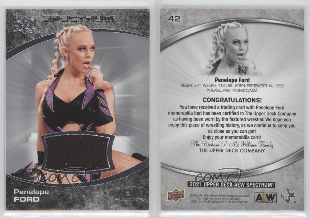 2021 Upper Deck AEW Spectrum Memorabilia Penelope Ford #42 Rookie RC