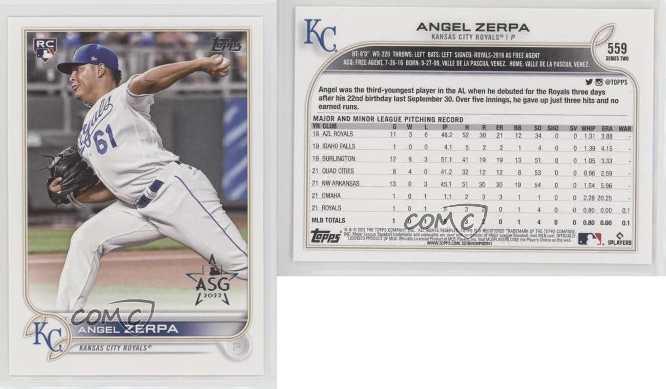 2022 Topps Series 2 All-Star Game Foil Angel Zerpa #559 Rookie Card RC