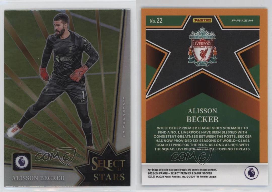 2023-24 Panini Select Premier League Select Stars Alisson Becker #22 - Picture 4 of 4