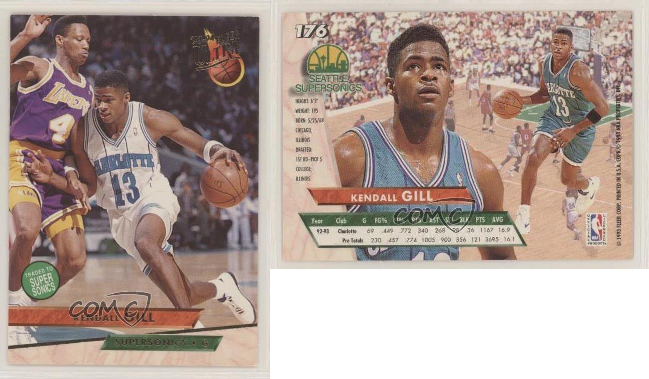 1993-94 Fleer Ultra Kendall Gill #176 - Picture 3 of 3