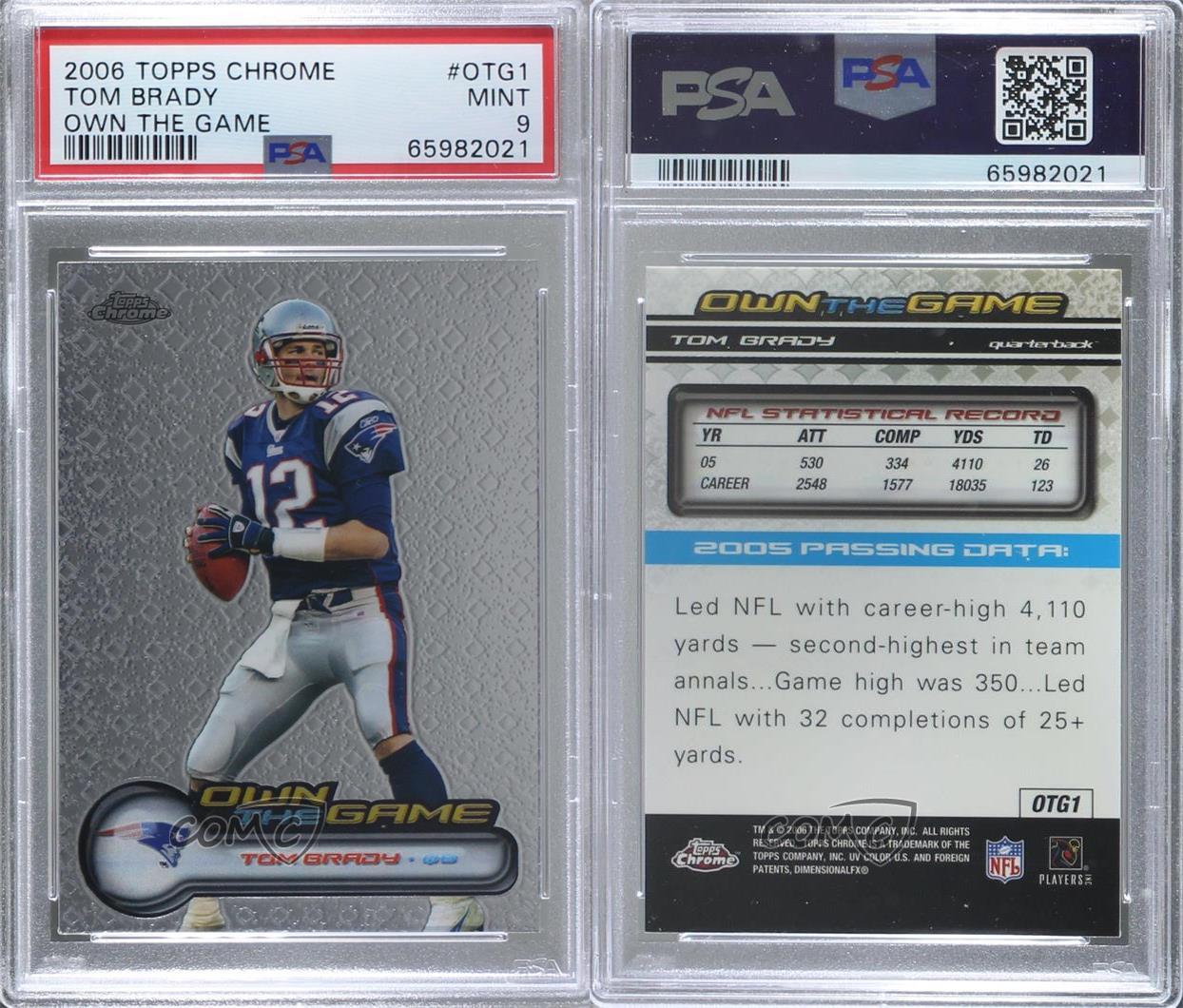 Tom Brady 2006 Topps Chrome Own The Game insert OTG1 Patriots - nice Brady  card