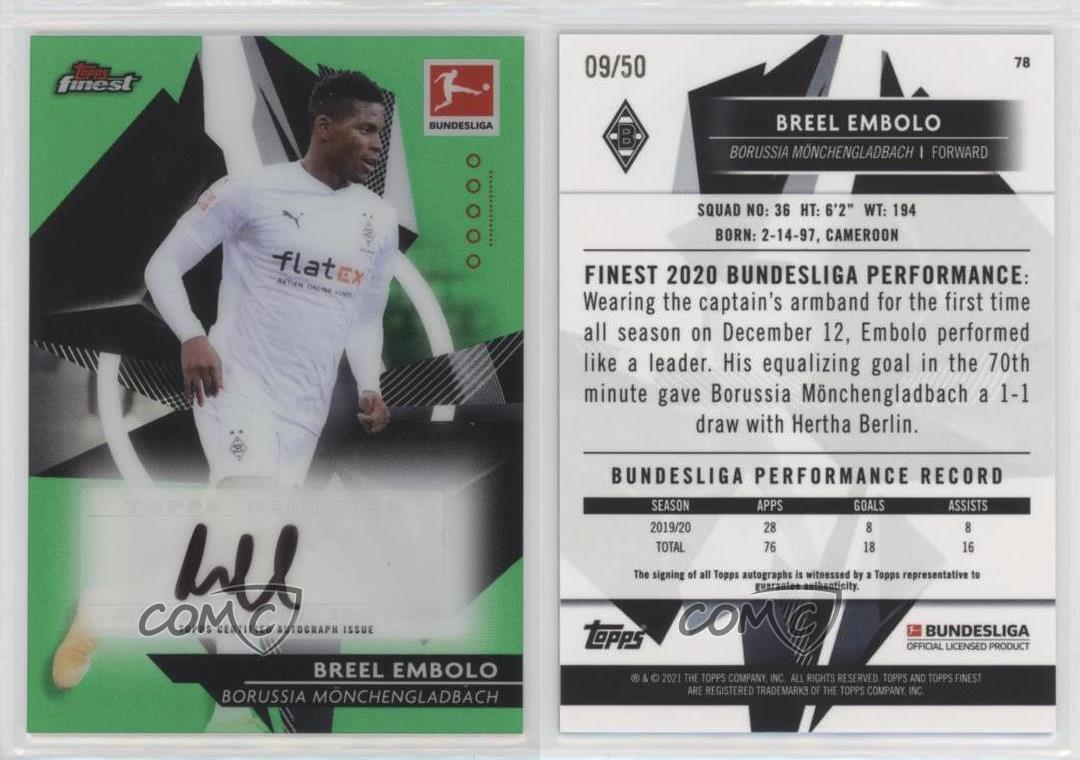 Sticker 281 Breel Embolo TOPPS Bundesliga 2020/2021 