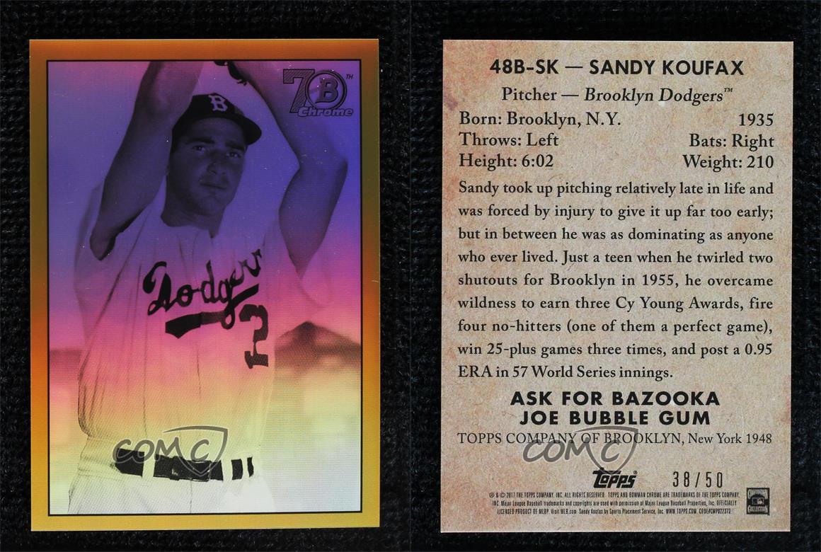 Sandy Koufax — Premium '48 Bowman-Sized Art Card