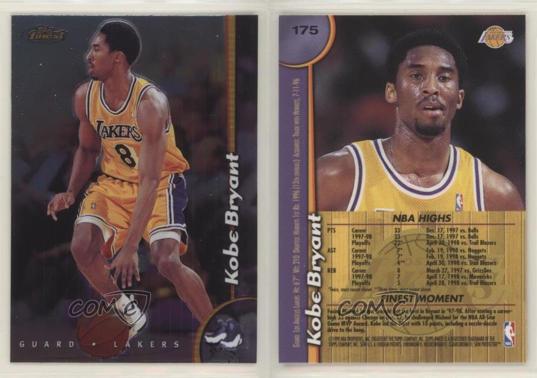 1998-99 Topps Finest Kobe Bryant #175 HOF | eBay